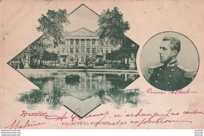 E3- BRUXELLES - PALAIS DE LA NATION - EN MEDAILLON LE PRINCE ALBERT - EN 1 901 - 2 SCANS