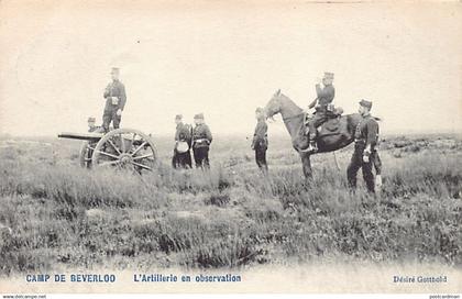 Leopoldsburg - Camp de Beverloo - L'artillerie en observation.