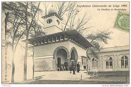 belgique -ref A463- liege  - exposition universelle de liege 1905- pavillon du montenegro   - carte bon etat  -