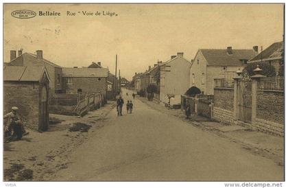 Bellaire :  Rue  '  Voie de Liège  '    (  ecrit avec timbre   )