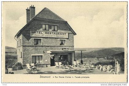 Stoumont :  Hotel - restaurant  :  ' Aux heures Claires '  facade principale