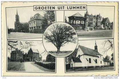 Lummen :  Groeten uit  ( geschreven met zegel )