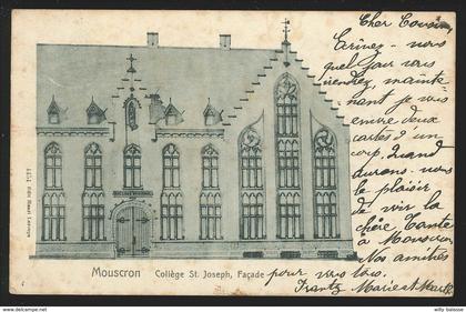 +++ CPA - MOUSCRON - MOESKROEN - Collège St Joseph - Façade - Lerouge 4454   //