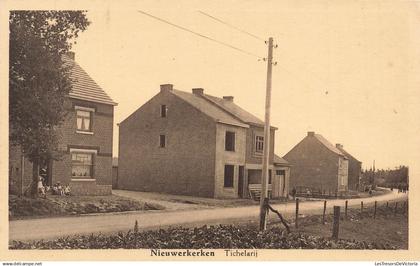 BELGIQUE - Nieuwerkerken - Tichelarij - J. Collin - Vue générale - Animé - Poteau - Carte postale ancienne