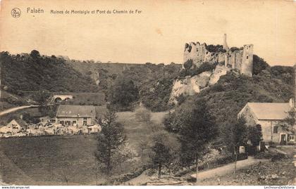 BELGIQUE - Onhaye - Falaën - Ruines de Montaigie et Pont du Chemin de Fer - Carte Postale