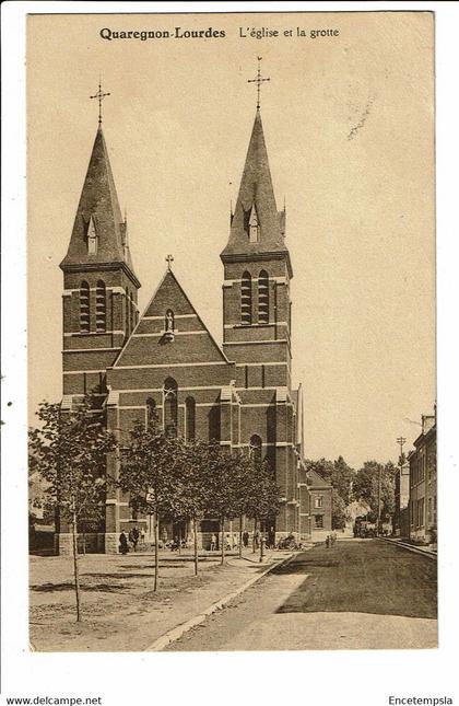 CPA Carte postale  Belgique-Quaregnon Lourdes L'Eglise La Grotte VM28817