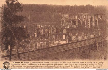 BELGIQUE - Brabant Wallon - Rixensart - Abbaye de Villers - Panorama des Ruines - Carte postale ancienne