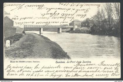 1,1 +++ CPA - TAMINES - Sambreville - Le Pont de la Sambre  //