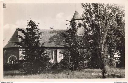 BELGIQUE - Sint Laureins - Kerk St Jan in eremo - Campagne - Champs - Carte Postale Ancienne