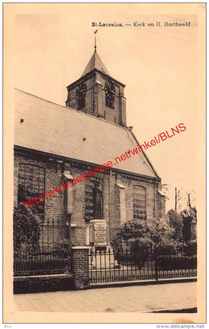 Kerk en H. Hartbeeld - St.-Laureins - Sint-Laureins