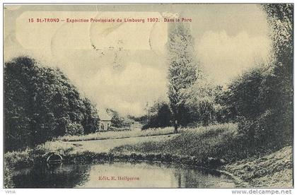 Sint Truiden :  Dans le parc  1907  exposition      (  Marcofolie )