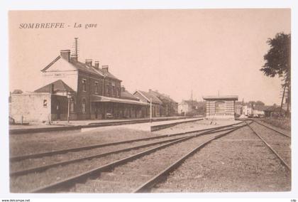 cpa sombreffe  gare