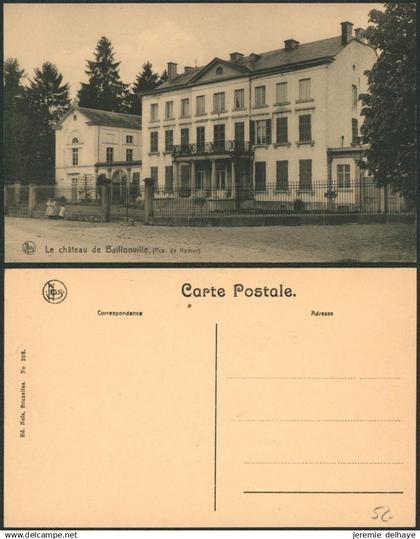 Carte postale (collection chateau / kasteel) - Le chateau de baillonville (nels n°208)