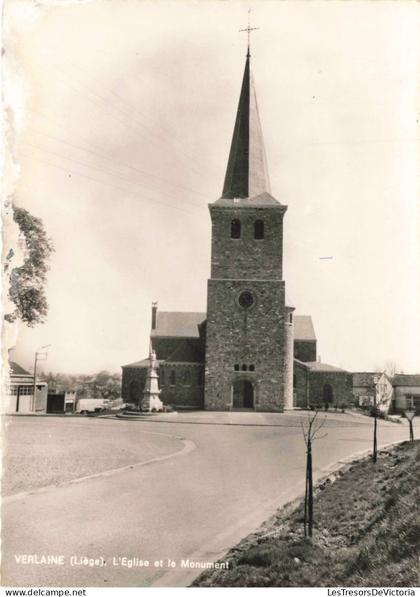 BELGIQUE - Verlaine - L'Eglise et le Monument - Carte postale ancienne