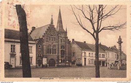 BELGIQUE - Wommelgem - Gemeentehuis en Kerkplaats - Uitgave Publifot Deurne Z - Carte Postale Ancienne