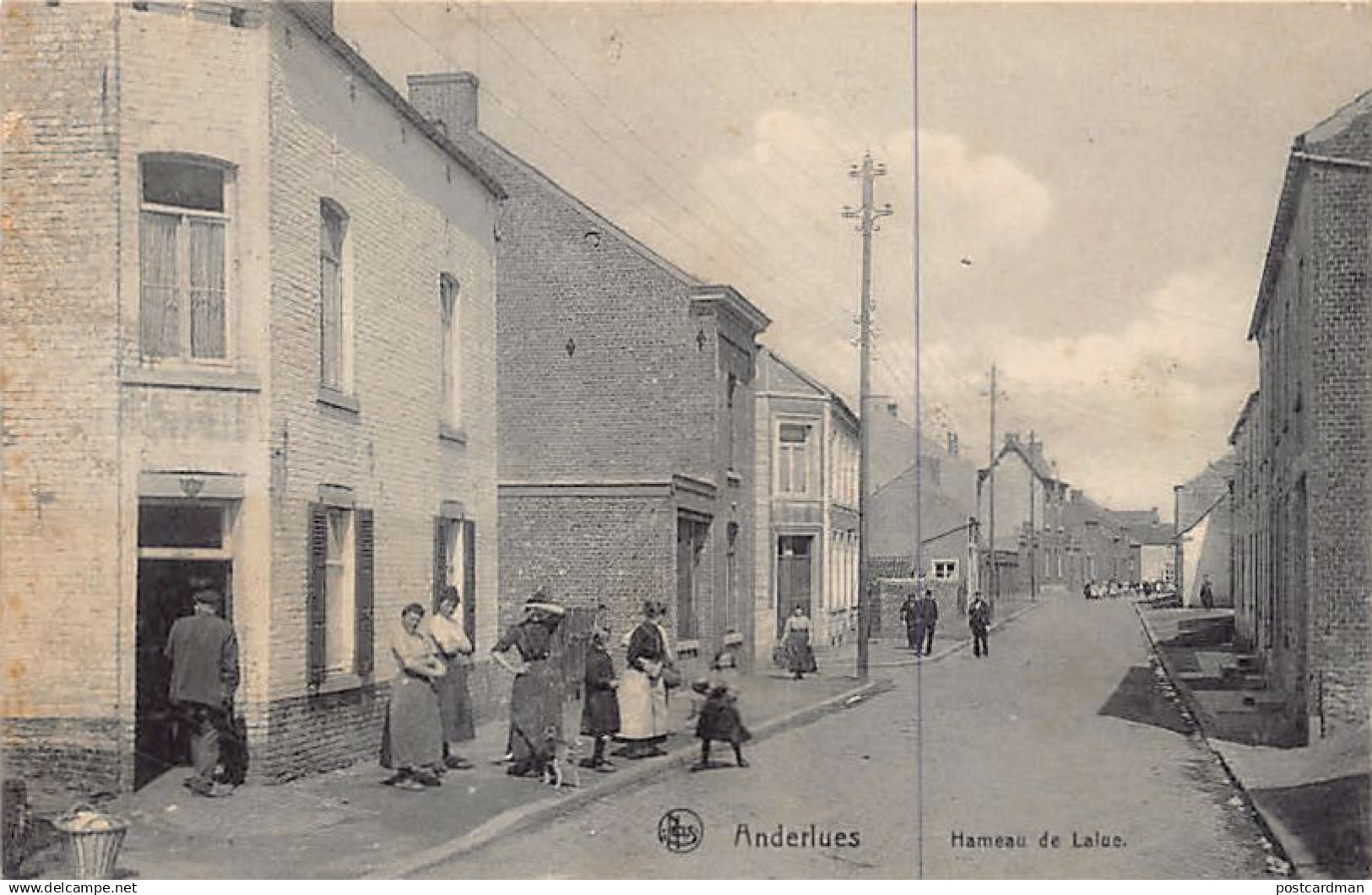 Belgique - ANDERLUES (Hainaut) Le hameau de Lalue - CARTE DÉCOLLÉE