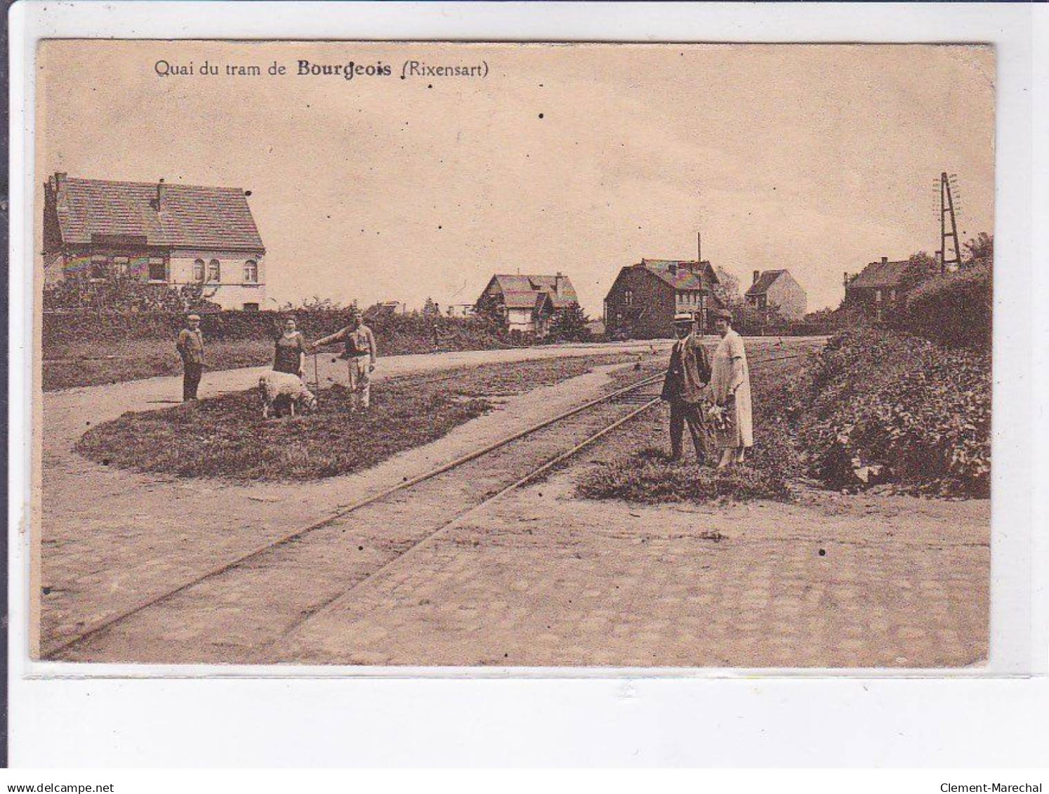 BELGIQUE - BRABANT WALLON: quai du tram de bourgeois rixensart (tramway)- très bon état