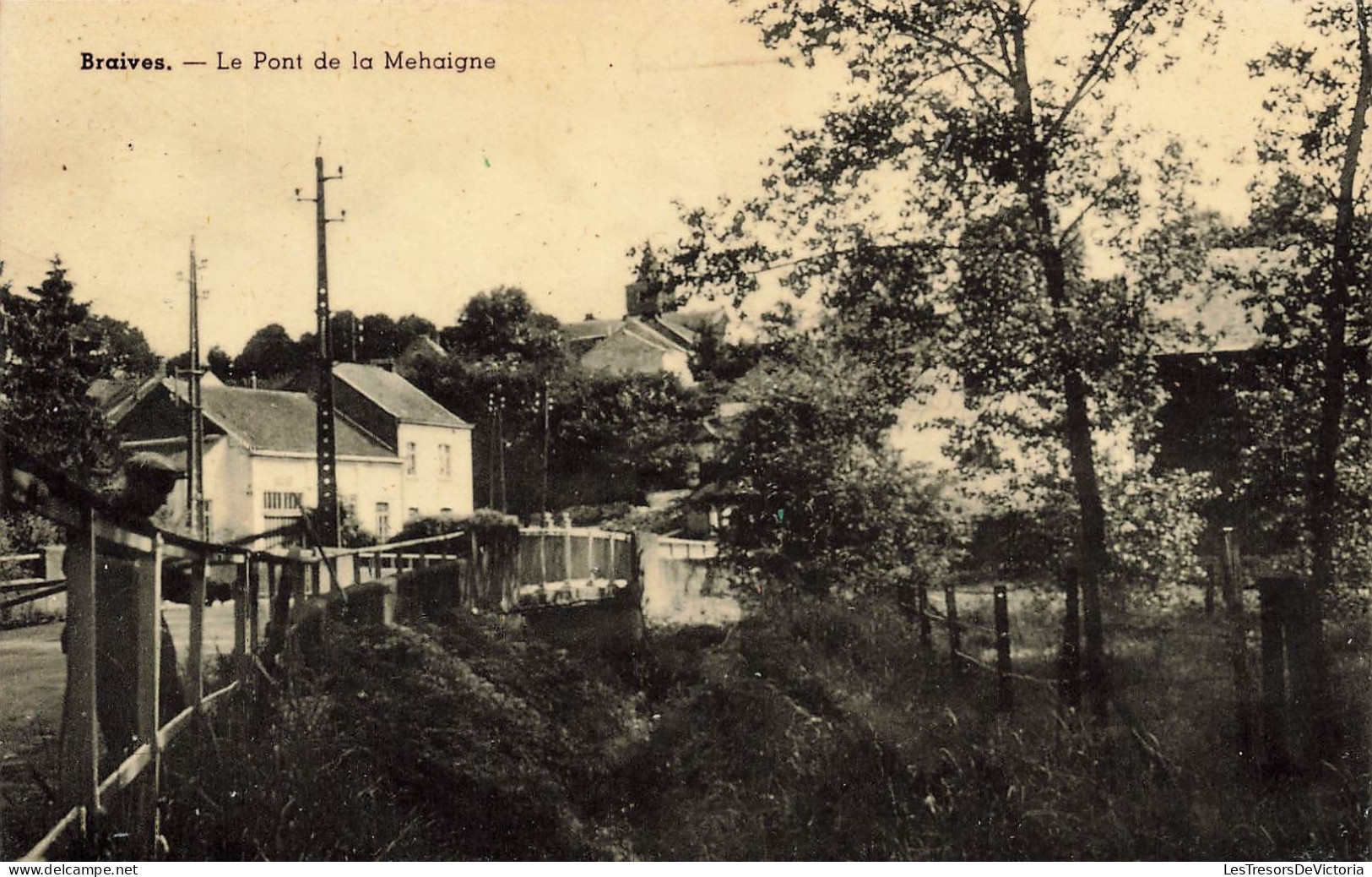 BELGIQUE - Braives - Vue sur le pont de la Mehaigne - Carte postale ancienne