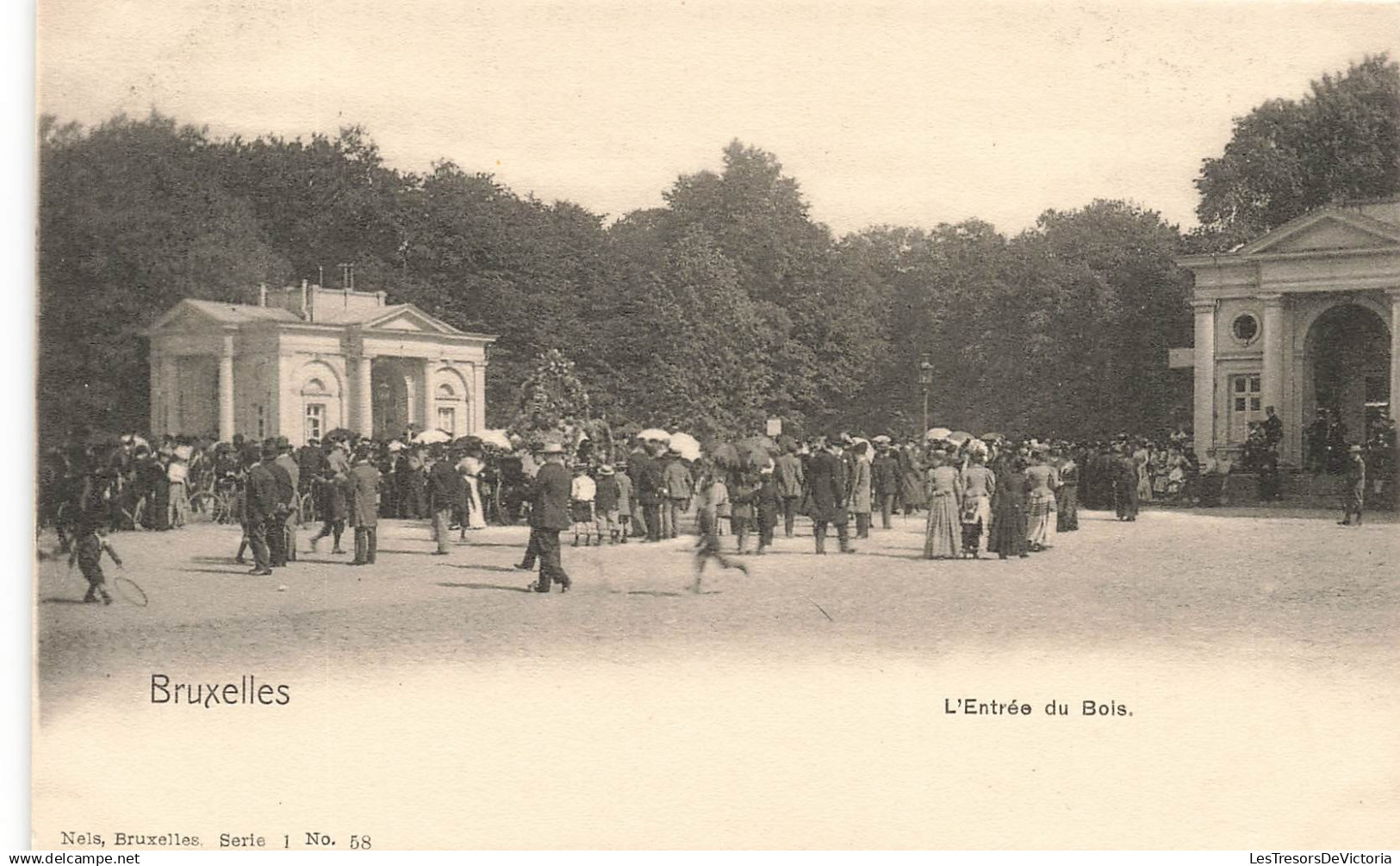 BELGIQUE - Bruxelles - L'Entrée du Bois - Animé - Carte Postale Ancienne