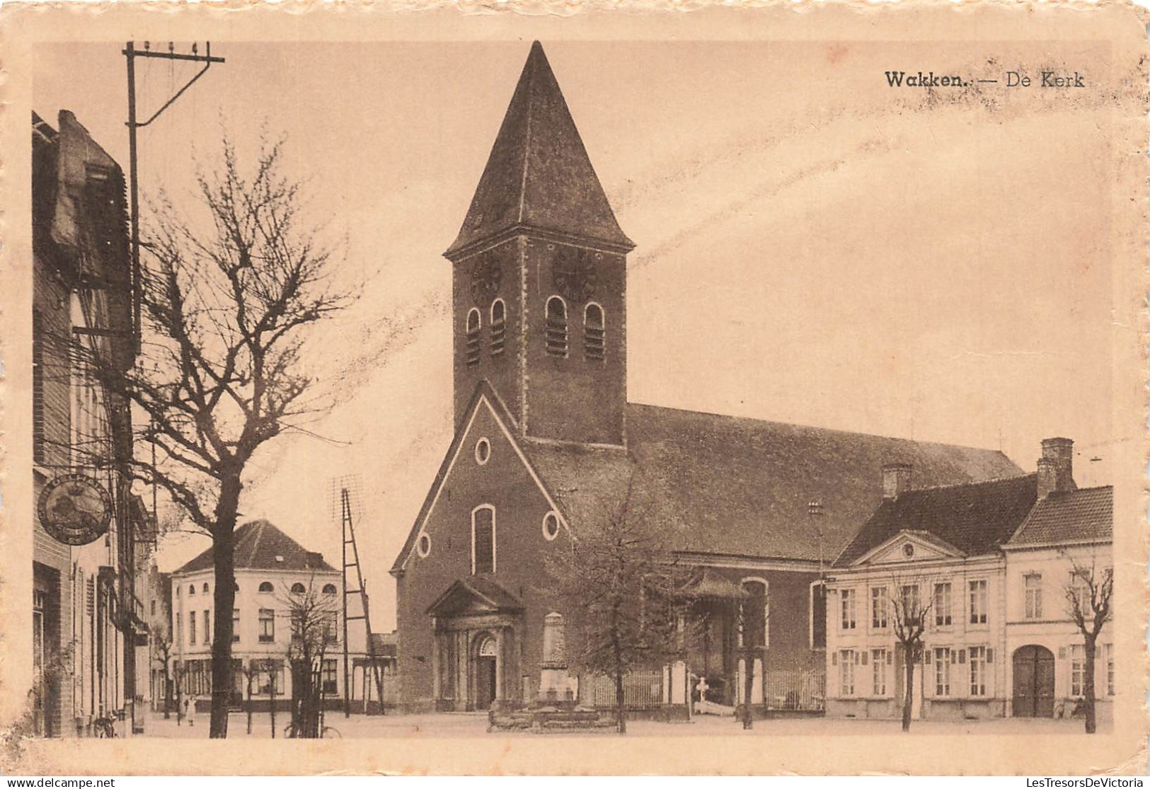 BELGIQUE - Dentergem - Wakken - De Kerk - Drukkerij Georges Desmet-Cottens - E. Beernaert - Carte postale