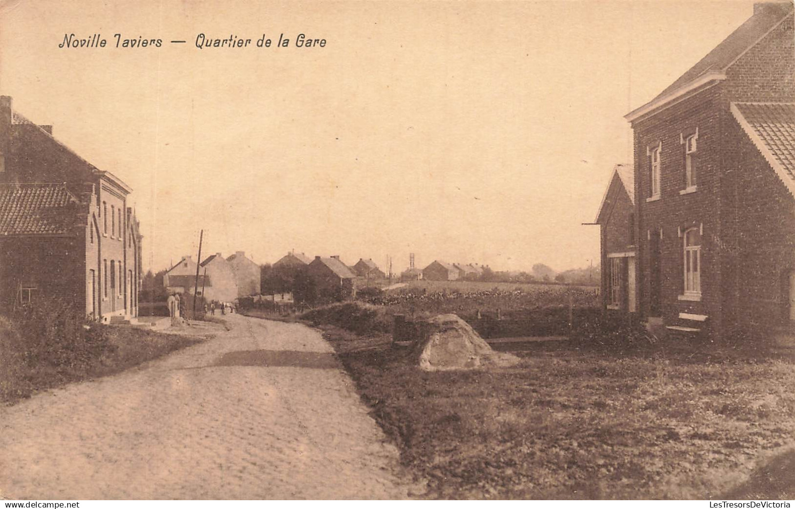 BELGIQUE - Eghézée - Noville sur Mehalene - Quartier de la Gare - Carte Postale Ancienne