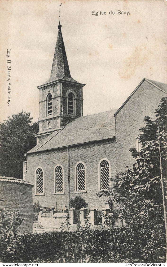 BELGIQUE - Eglise de Sény - vue en façade - de l'extérieure - Carte postale Ancienne