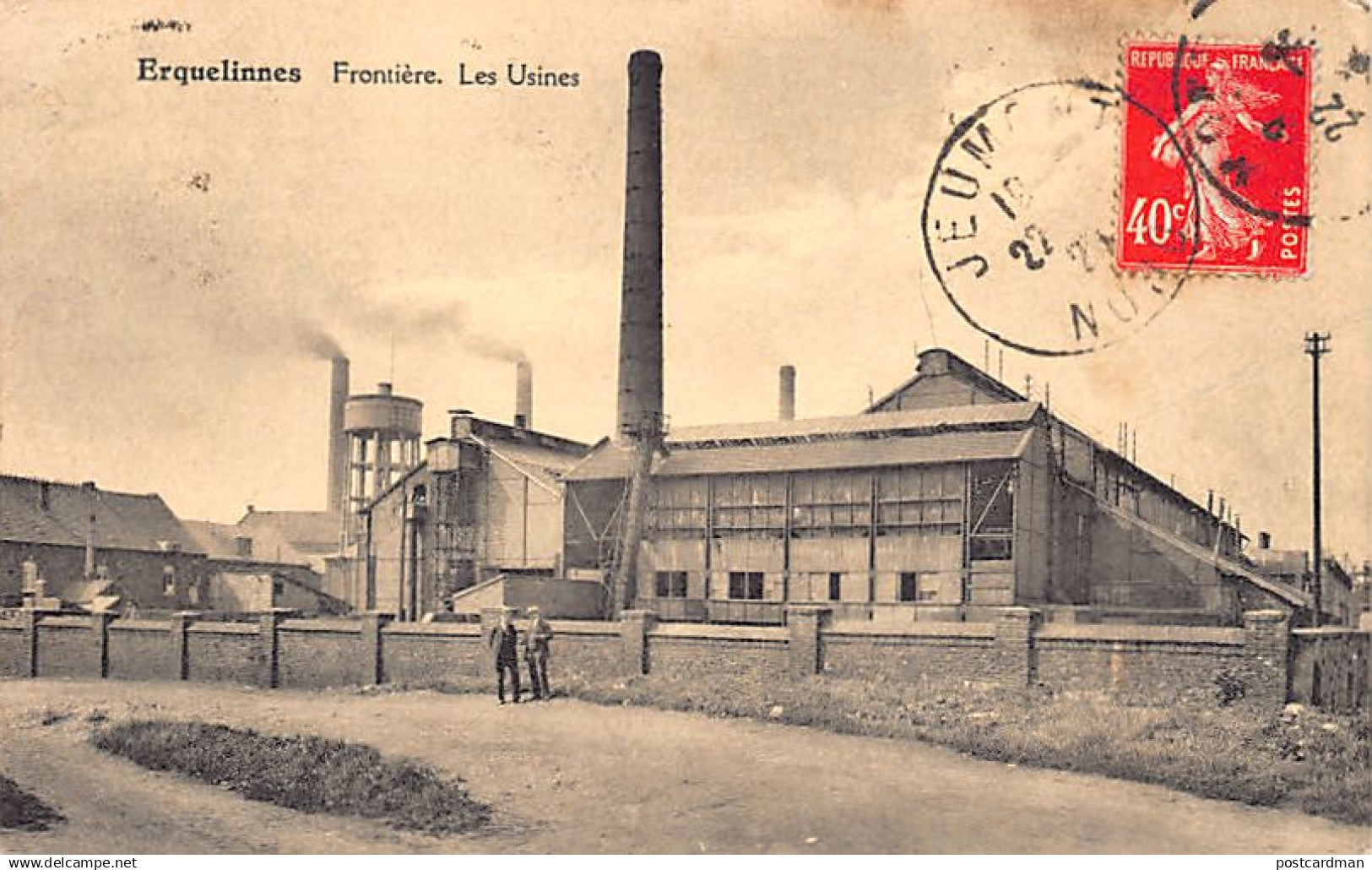 Belgique - ERQUELINNES (Hainaut) Frontière - Les usines