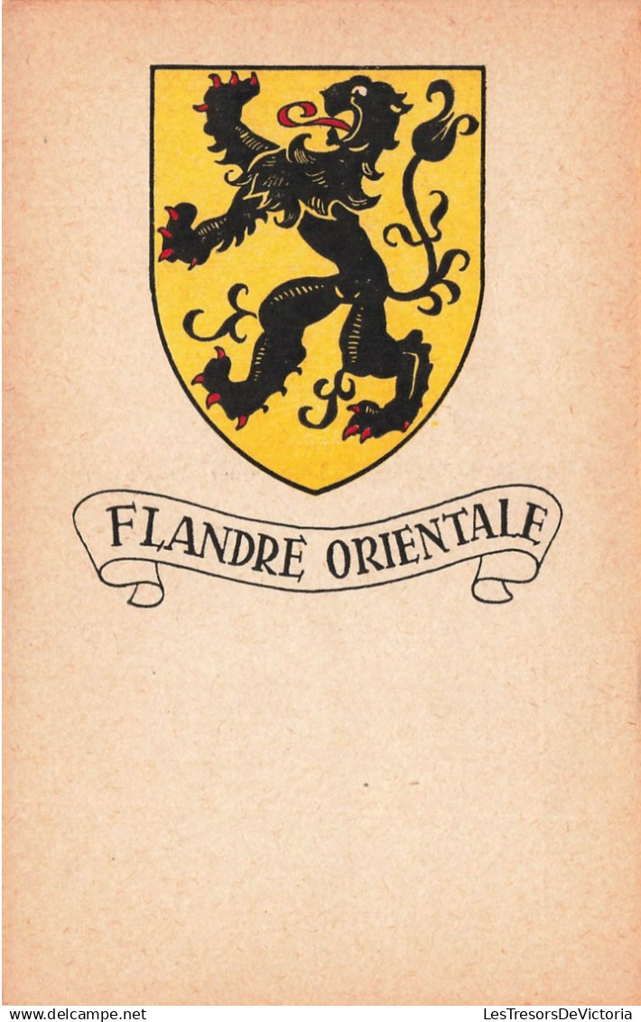 BELGIQUE - Flandre Orientale - drapeau - Carte Postale Ancienne