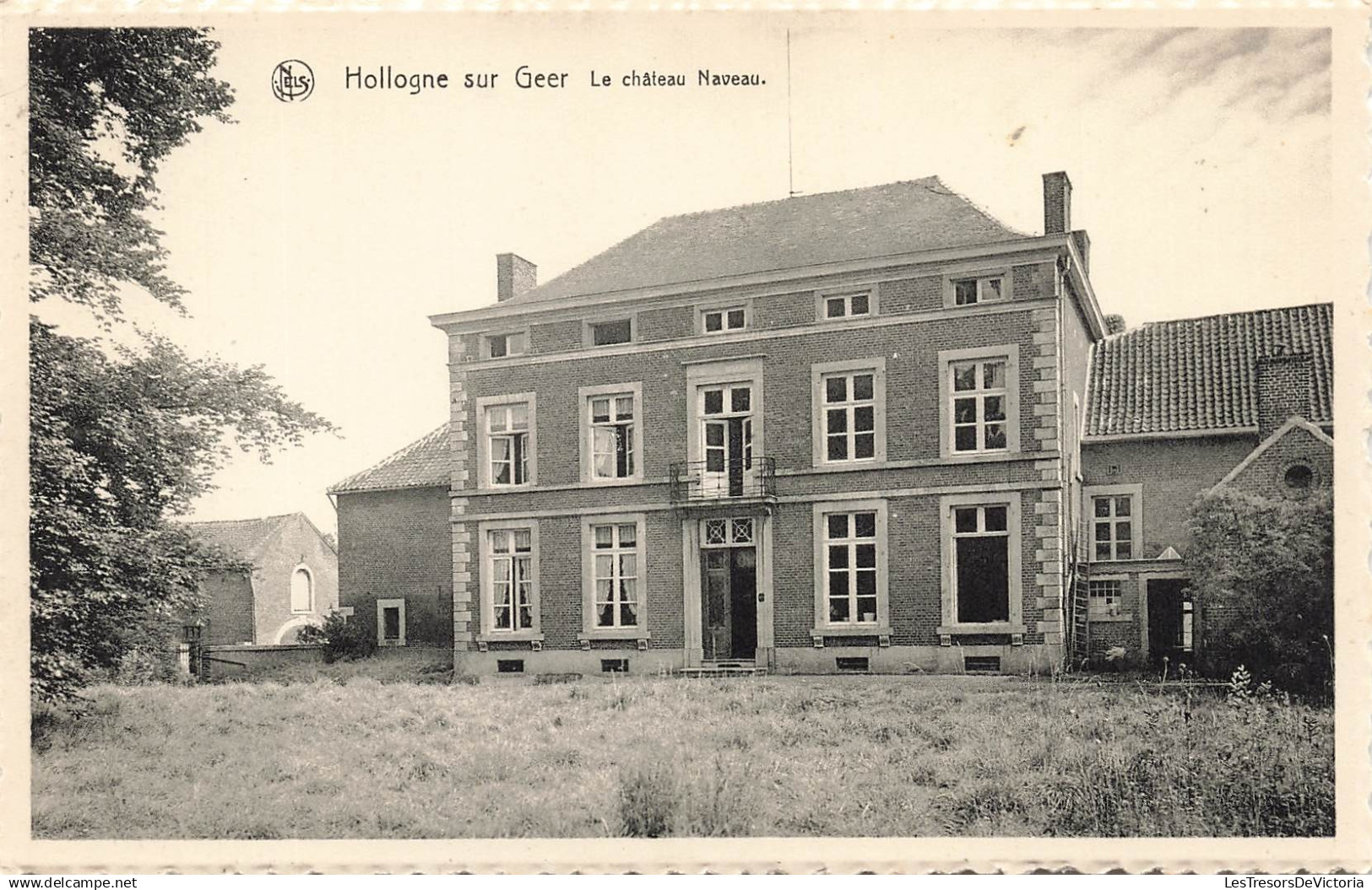 BELGIQUE - Hollogne sur Geer - Le château Naveau - Edit. Kaquet - Vue sur la façade - Carte postale ancienne