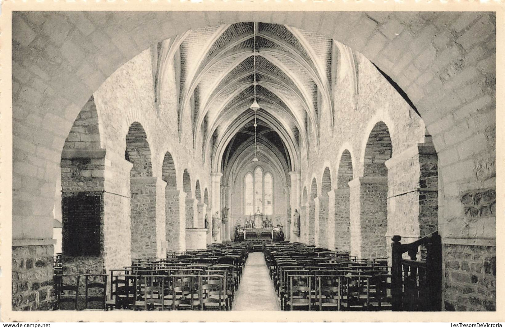 BELGIQUE - Kortessem - Binnenzicht der Kerk - THILL - voûte - chaise - Drukk. Van Gutschoven Huygen - Carte postale