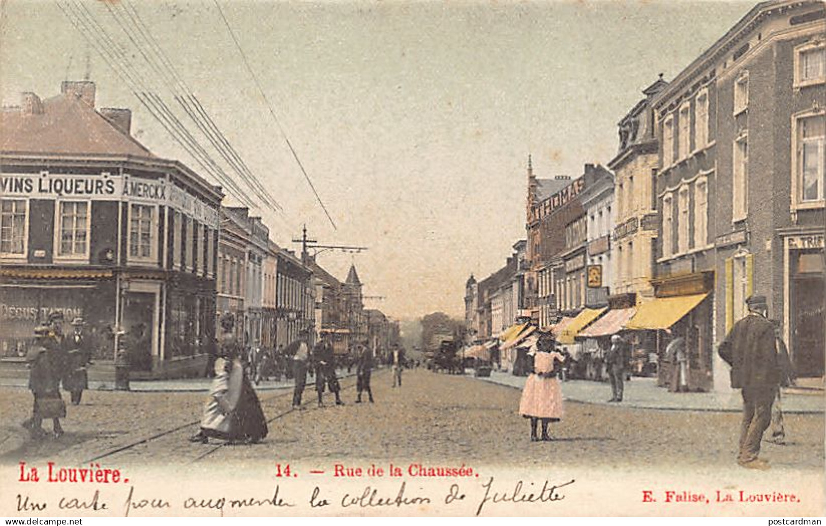 Belgique - LA LOUVIÈRE (Hainaut) Rue de la Chaussée - Vins & Liqueurs A. Mercxx