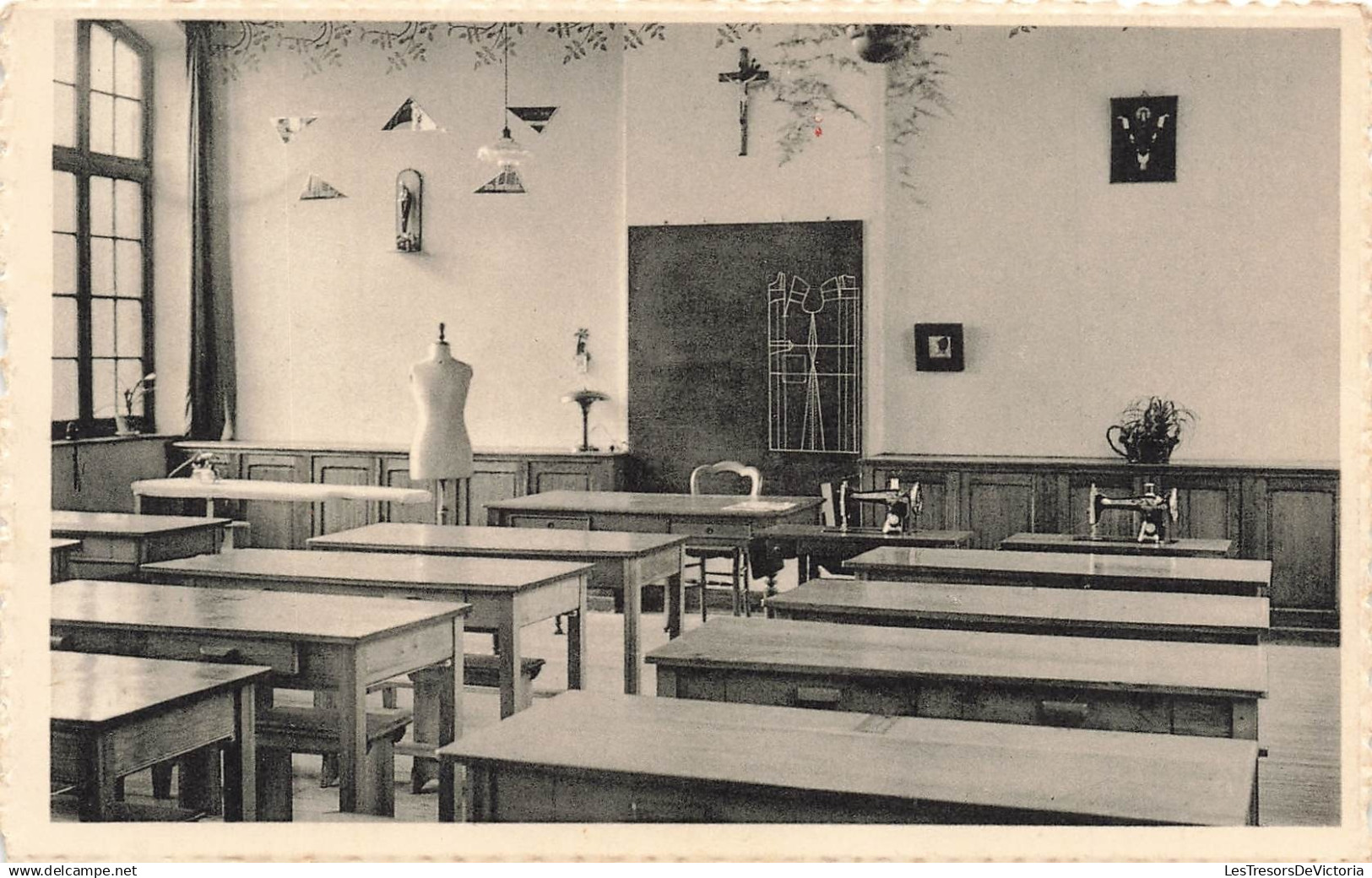 BELGIQUE - Lendelede - Kostschool - Pensionnat - Handwerkklas - Salle de coupe - Everaert - Carte postale