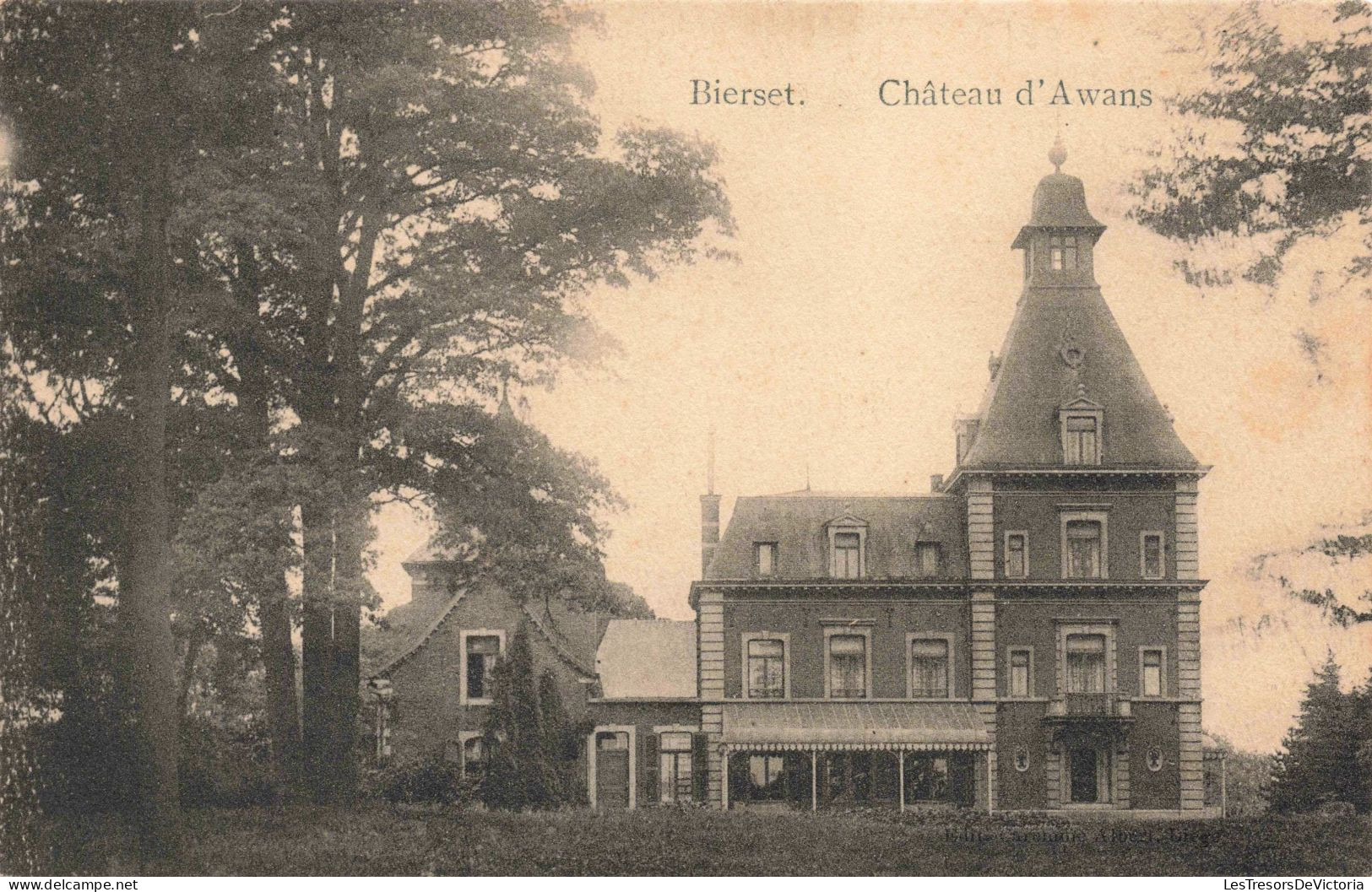 BELGIQUE - Liège - Bierset - Château d'Awans - Carte postale ancienne