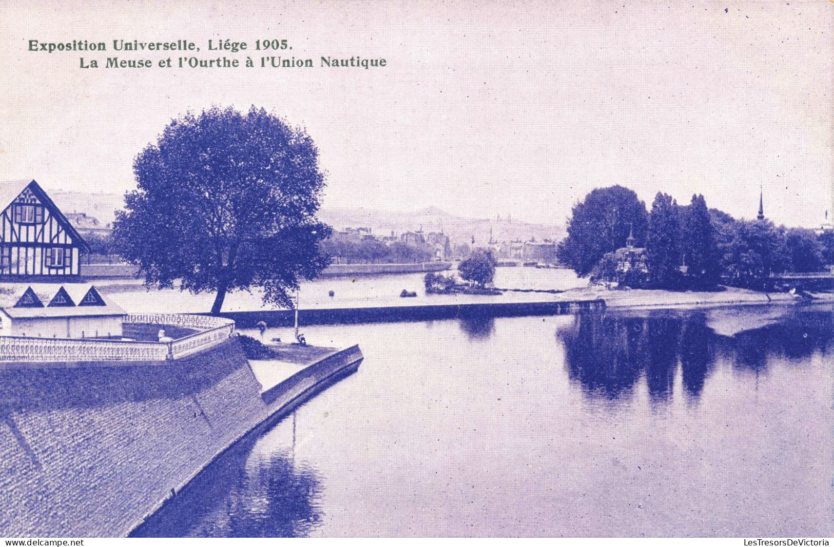 BELGIQUE - Liège - Exposition universelle - La Meuse et l'Ourthe à l'Union Nautique - Carte postale ancienne