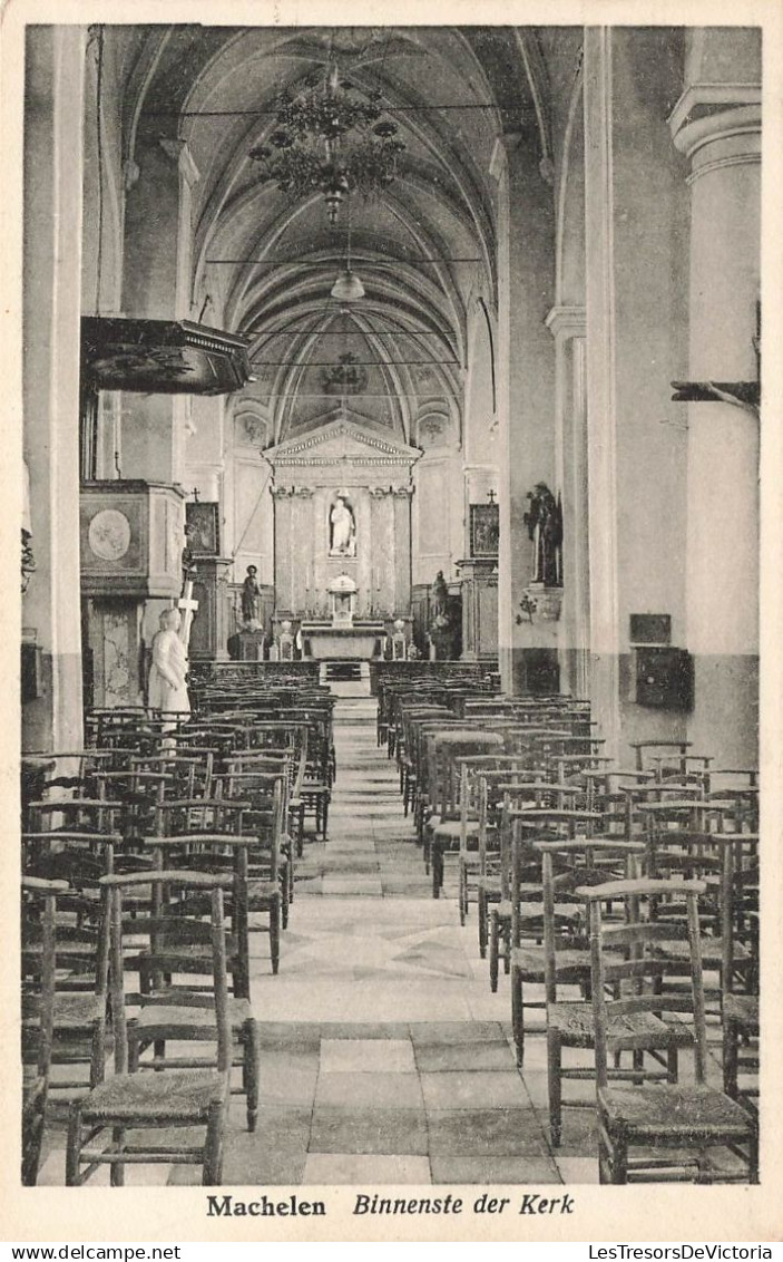 BELGIQUE - Machelen - Binnenste der kerk - Carte postale ancienne