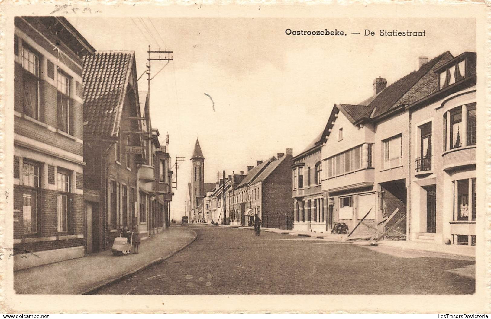 BELGIQUE - Oostroozebeke - De Statiestraat - Rue - Ed Hector Roelens - Obl Oostrozebeke - Carte postale ancienne