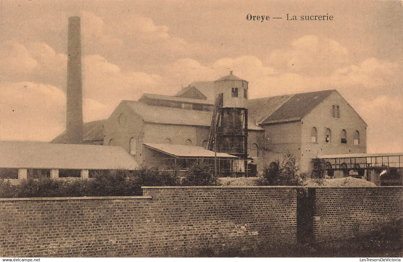 BELGIQUE - Oreye - La sucrerie - vue panoramique - de l'extérieure - Carte Postale Ancienne