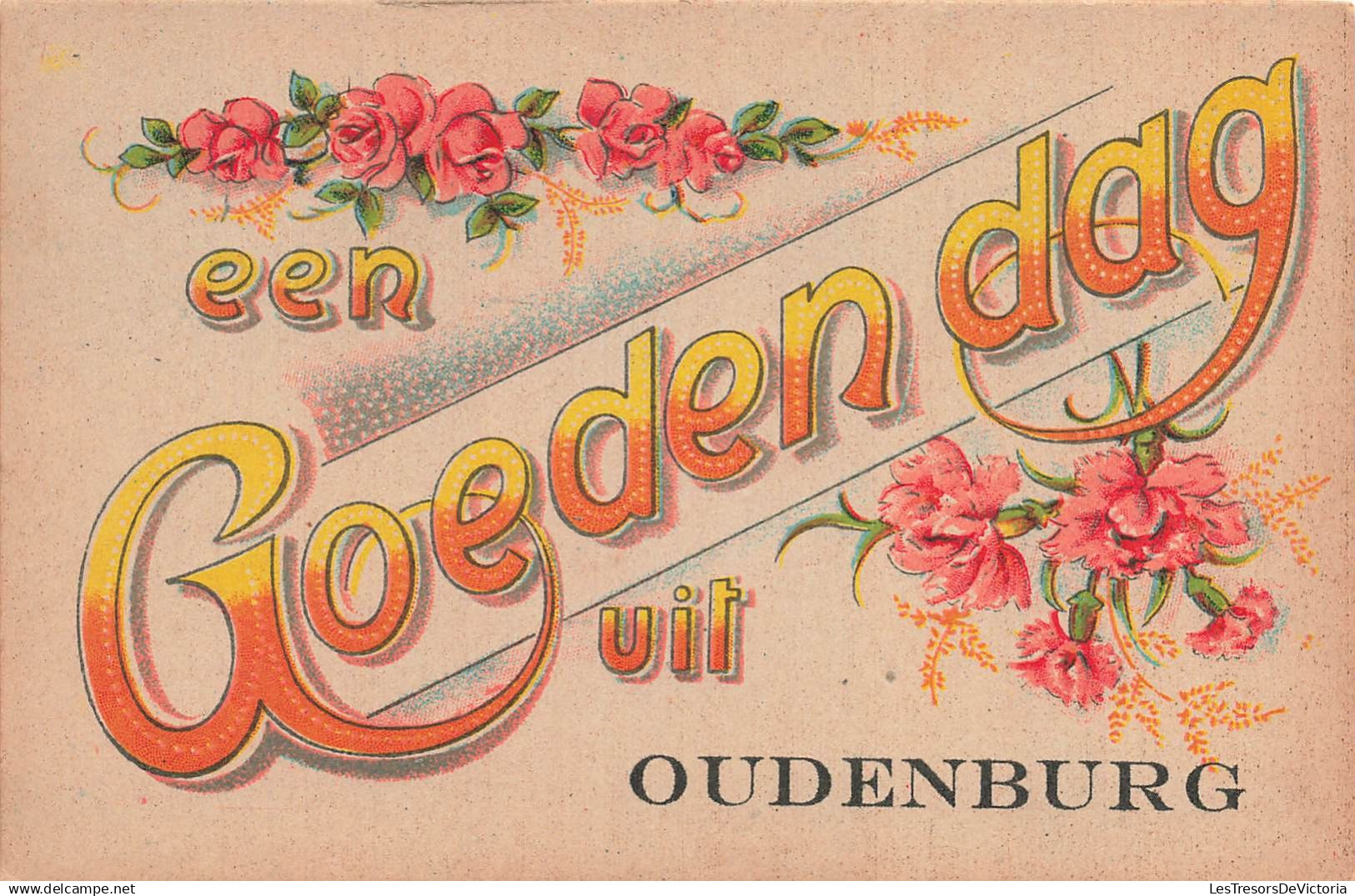 BELGIQUE - Oudenburg - Een Goeden dag uit Oudenburg - Bonjour - Rose - Colorié - Carte postale ancienne