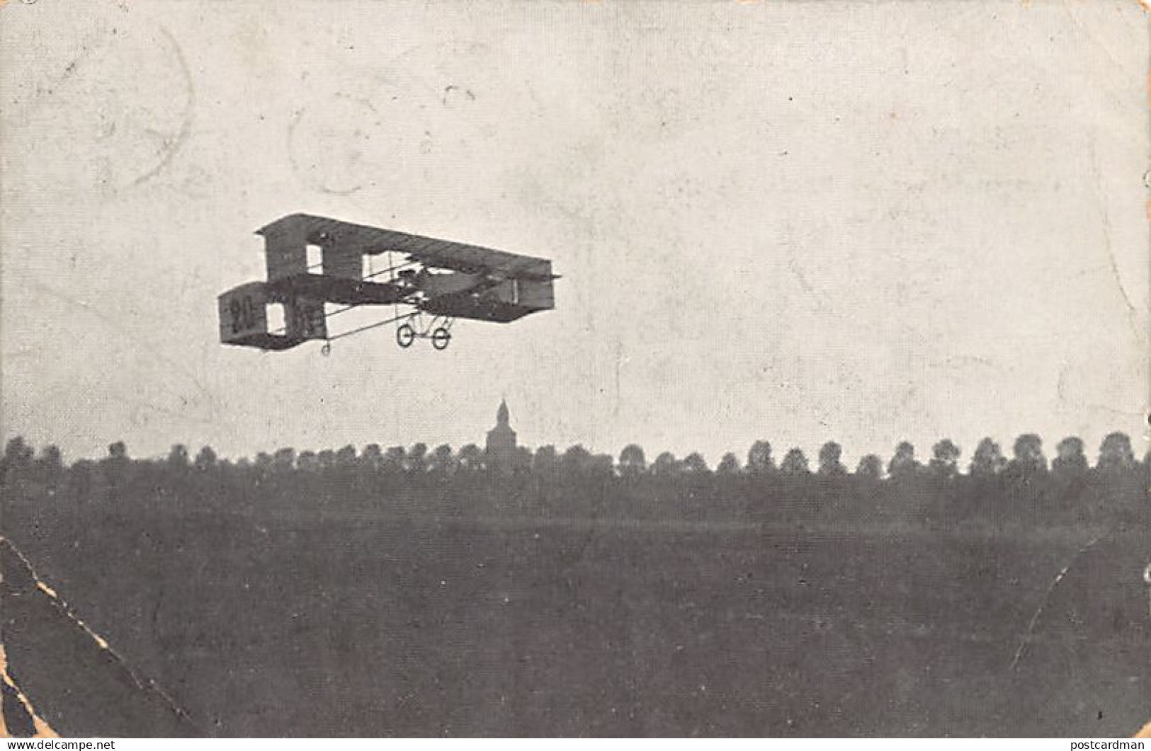 Belgique - TOURNAI (Hainaut) Semaine d'Aviation (5 au 14 septembre 1909) - Le vol de Paulhan, Tournai Froidmont aller et