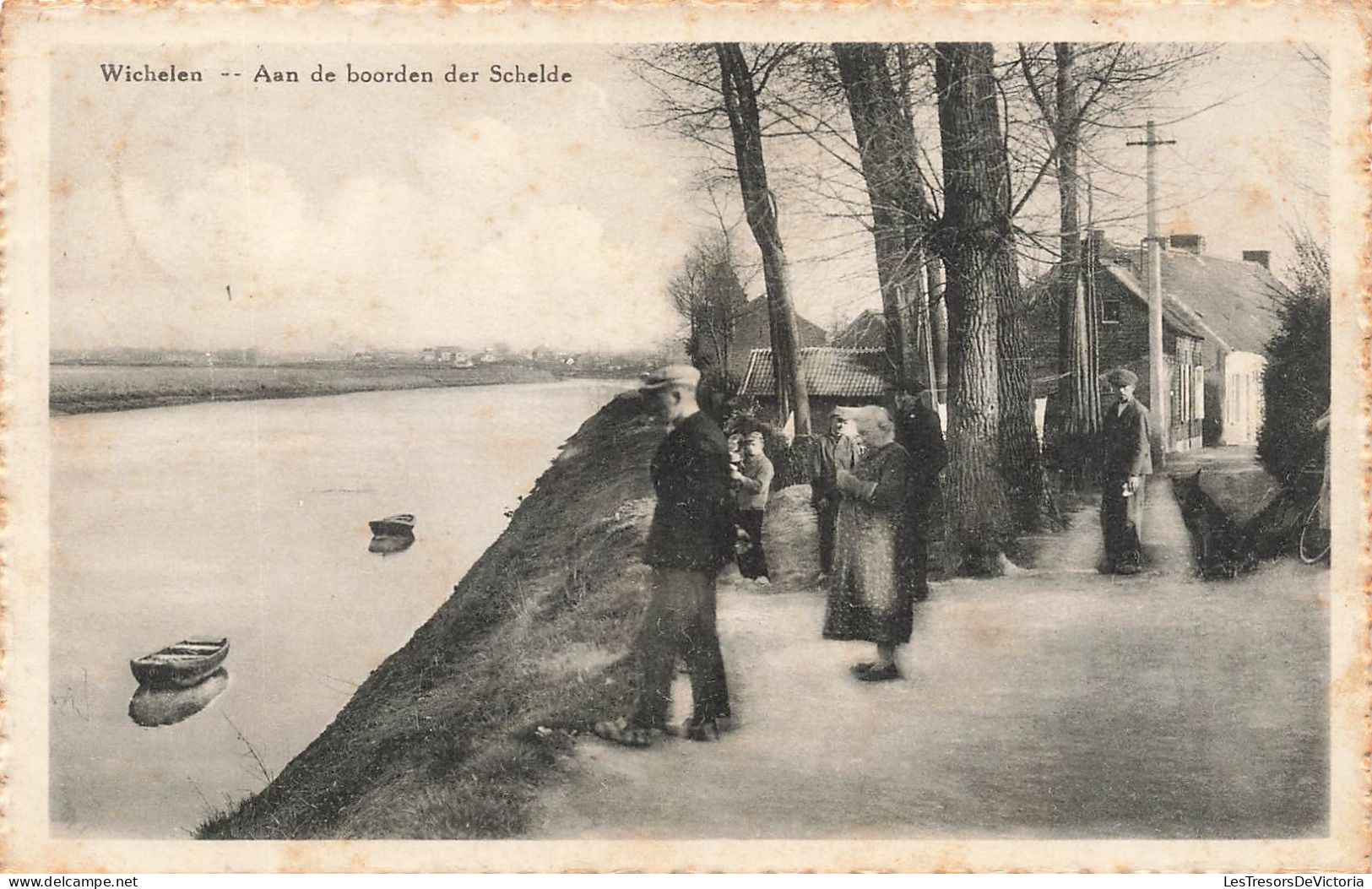 BELGIQUE - Wichelen - Sur les rives de l'Escaut - Carte postale ancienne