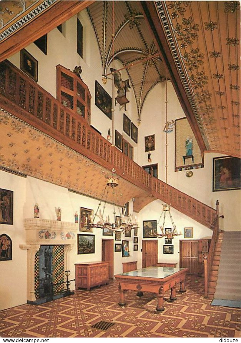 Belgique - Zedelgem - Le Château de Loppem - Het Kasteelvan Loppem - Le hall voûté et sa galerie de tableaux - De beukvo