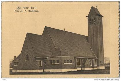 Aalter ( Brug )  :  Kerk der H. Godelieve   (  geschreven   met zegel )