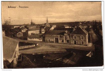 1 carte postale ancienne, voyagé, Luxemburg   Aubange  Panorama frontière Belgique Luxembourg et France