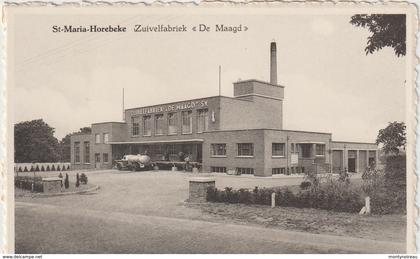 Dav : Belgique : ST MARIA - HOREBEKE  :  zuivelfabriek " de Maagd " , usine , citerne , Laiterie ?