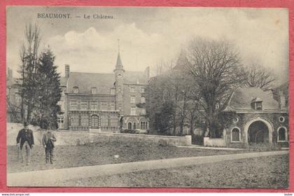 Beaumont Belgique : Le Château / Feldpost Guerre 14-18 / Cachet " Kriegslazarett Beaumont " Hôpital Militaire Allemand.