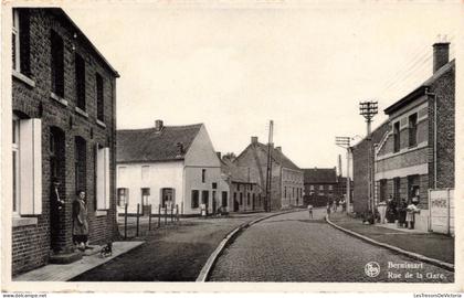 BELGIQUE - Bernissart - Rue de la Gare - Carte Postale Ancienne