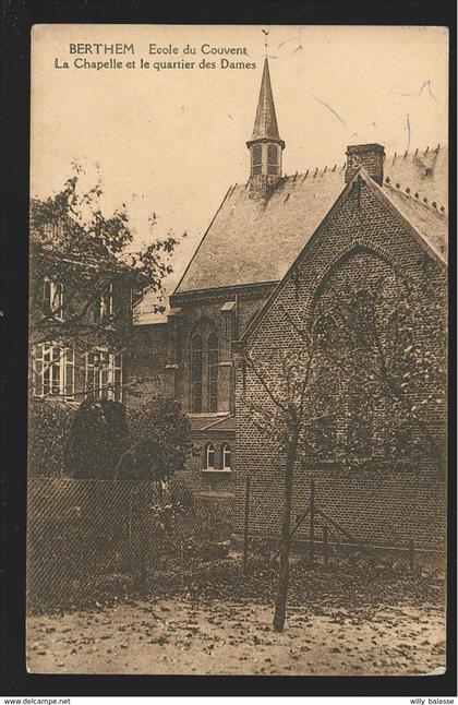 +++ CPA - BERTHEM - BERTEM - Ecole du Couvent - La Chapelle et le Quartier des Dames   //