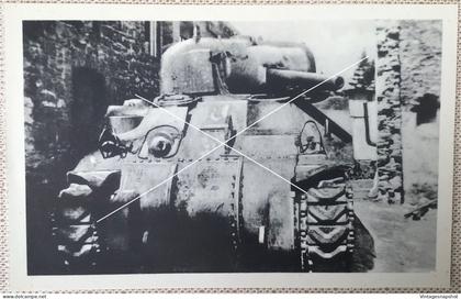 FLAMIERGE WW2 un char Sherman en position CP édit Séminaire à Bastogne