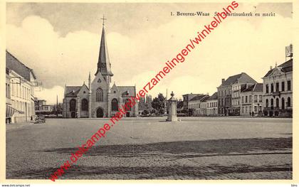 St. Martinuskerk en markt - Beveren-Waas