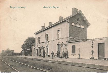 [-50%] CPA - Belgique - Beyne Heusay - Gare De Beyne - Edit. Louis Thunus - animé - Oblitéré Beyne Heusay 1911